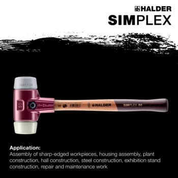                                             SIMPLEX 软面锤  TPE-mid / nylon; with cast iron housing and high-quality wooden handle
 IM0015149 Foto ArtGrp Zusatz en

