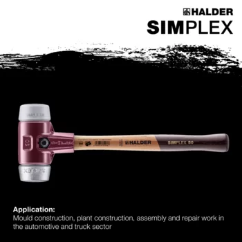                                             SIMPLEX soft-face mallets TPE-mid / soft metal; with cast iron housing and high-quality wooden handle
 IM0015152 Foto ArtGrp Zusatz en
