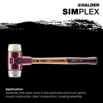                                             SIMPLEX mjuk hammare Nylon / mjukmetall; med gjutjärnshus och högkvalitativt trähandtag. 
 IM0015155 Foto ArtGrp Zusatz en
