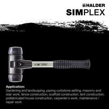                                             SIMPLEX 軟面槌 橡膠成分； 帶有強化鑄鐵外殼和玻璃纖維手柄
 IM0015158 Foto ArtGrp Zusatz en
