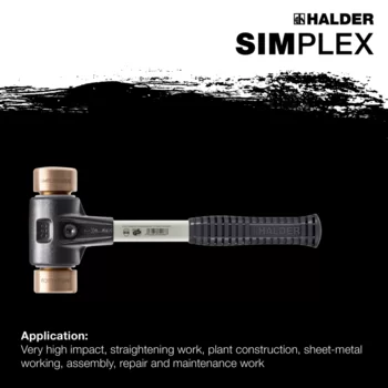                                             SIMPLEX 软面锤  Copper; with reinforced cast iron housing and fibre-glass handle
 IM0015160 Foto ArtGrp Zusatz en
