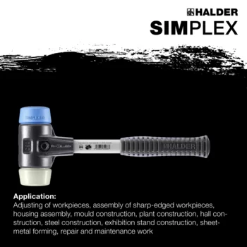                                             SIMPLEX 软面锤  TPE-soft / nylon;with reinforced cast iron housing and fibre-glass handle
 IM0015173 Foto ArtGrp Zusatz en
