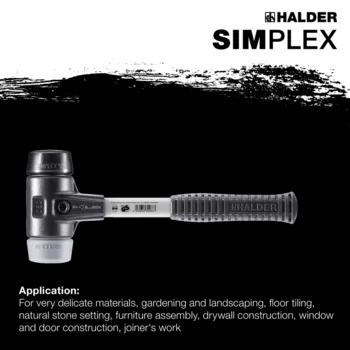                                             SIMPLEX 軟面槌 橡膠成分/TPE-中； 帶有強化鑄鐵外殼和玻璃纖維手柄
 IM0015175 Foto ArtGrp Zusatz en

