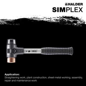                                             SIMPLEX 软面锤  Rubber composition / copper; with reinforced cast iron housing and fibre-glass handle
 IM0015176 Foto ArtGrp Zusatz en
