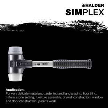                                             SIMPLEX 軟面槌 TPE-中/超塑性； 帶有強化鑄鐵外殼和玻璃纖維手柄
 IM0015182 Foto ArtGrp Zusatz en
