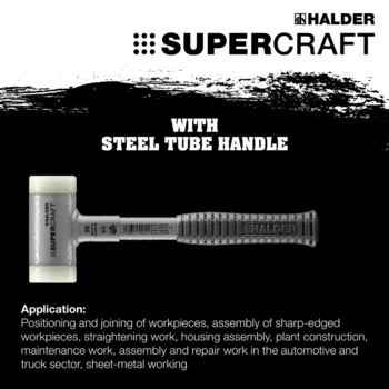                                             SUPERCRAFT soft-face mallets with break-proof steel tube handle and ergonomic, anti-slip grip
 IM0015201 Foto ArtGrp Zusatz en
