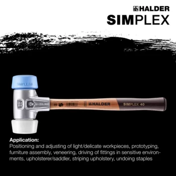                                             SIMPLEX Plus Box Joiner's Work SIMPLEX soft-face mallet, TPE-soft / superplastic plus contour gauge
 IM0015245 Foto ArtGrp Zusatz en
