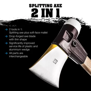                                             SIMPLEX splitting axe thin shape, with cast iron housing and hickory handle
 IM0015297 Foto ArtGrp Zusatz en
