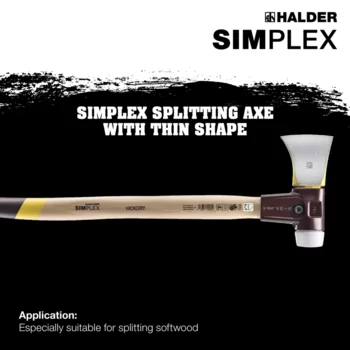                                             SIMPLEX-štípací sekera štíhlý tvar, s tělem z temperované litiny a násadou z hickory
 IM0015299 Foto ArtGrp Zusatz en
