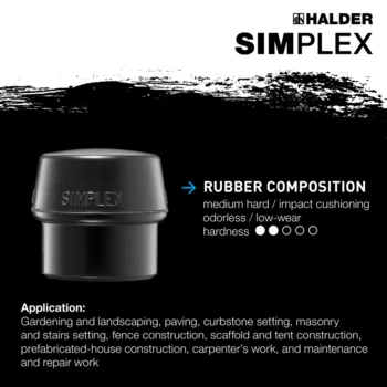                                             SIMPLEX Promotional Box SIMPLEX soft-face mallet, rubber composition / plastic and magnetic holder 
 IM0015353 Foto ArtGrp Zusatz en

