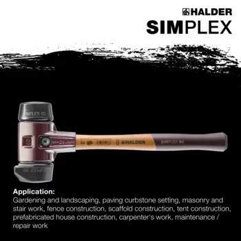                                             SIMPLEX soft-face mallets Rubber composition, with "Stand-Up"; with cast iron housing and high-quality wooden handle
 IM0015367 Foto ArtGrp Zusatz en

