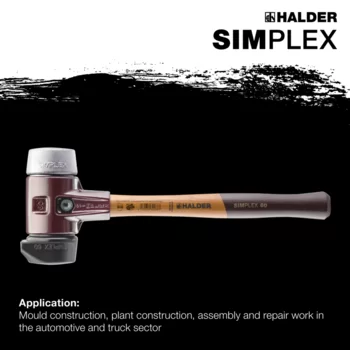                                             SIMPLEX soft-face mallets Rubber composition, with "Stand-Up" / Soft metal; with cast iron housing and high-quality wooden handle
 IM0015372 Foto ArtGrp Zusatz en
