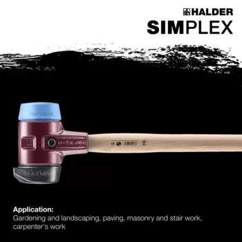                                            SIMPLEX sledge hammers Rubber composition with "Stand-Up" / TPE-soft; with cast iron housing and Hickory handle
 IM0015374 Foto ArtGrp Zusatz en
