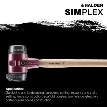                                             SIMPLEX スレッジハンマー ゴム複合材、"自立タイプ"、鋳鉄製ハウジングと高級木製ハンドル
 IM0015377 Foto ArtGrp Zusatz en
