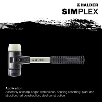                                             SIMPLEX 軟面槌 橡膠成分/尼龍； 帶有強化鑄鐵外殼和玻璃纖維手柄
 IM0015569 Foto ArtGrp Zusatz en
