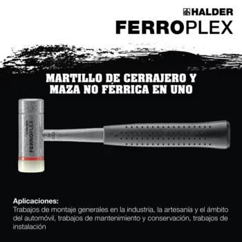                                             Mar­ti­llos com­bi­na­dos FE­RRO­PLEX Martillo de cerrajero y martillo de bocas blandas en uno 
 IM0015799 Foto ArtGrp Zusatz es
