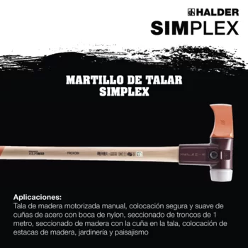                                             mar­ti­llo de talar SIM­PLEX con cuerpo de hierro fundido y mango de madera de nogal
 IM0015905 Foto ArtGrp Zusatz es
