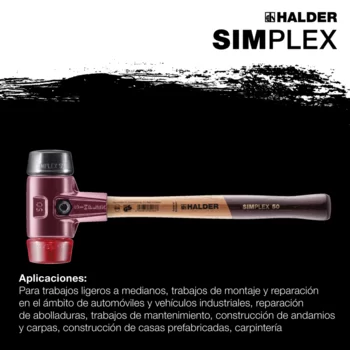                                             Caja pro­mo­cio­nal SIM­PLEX Mazo de boca blanda TPE-blando SIMPLEX, composición de caucho / plástico y soporte magnético
 IM0016290 Foto ArtGrp Zusatz es
