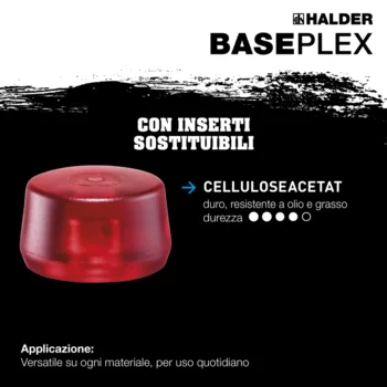                                             Maz­zuo­le BA­SE­PLEX Nylon / acetato di cellulosa con sede in pressofusione di zinco e manico in legno 
 IM0015760 Foto ArtGrp Zusatz it
