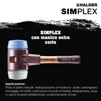                                             Maz­zuo­le SIM­PLEX TPE-morbido / TPE-medio; con sede in ghisa temperata e manico extra-corto in legno di alta qualità
 IM0016007 Foto ArtGrp Zusatz it
