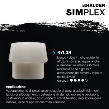                                             Maz­zuo­le SIM­PLEX Superplastica / nylon; con alloggiamento in ghisa e manico in legno alta qualità
 IM0016134 Foto ArtGrp Zusatz it
