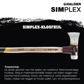                                             SIM­PLEX-axe dunne vorm,  met gietijzeren behuizing en hickory steel
 IM0015900 Foto ArtGrp Zusatz nl
