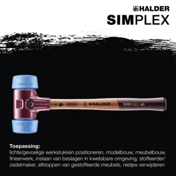                                             SIM­PLEX-Ha­mers, 50 tot 40 TPE-soft; met gietijzeren behuizing en hoogwaardige houten steel
 IM0015936 Foto ArtGrp Zusatz nl
