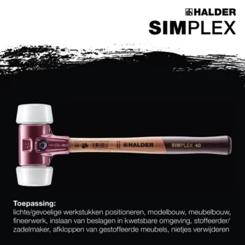                                             SIM­PLEX-Ha­mers, 50 tot 40 Superplastic; met gietijzeren behuizing en hoogwaardige houten steel
 IM0015943 Foto ArtGrp Zusatz nl
