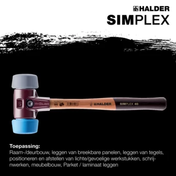                                             SIM­PLEX-Ha­mers, 50 tot 40 TPE-soft / TPE-mid; met gietijzeren behuizing en een houten steel van hoge kwaliteit
 IM0015947 Foto ArtGrp Zusatz nl
