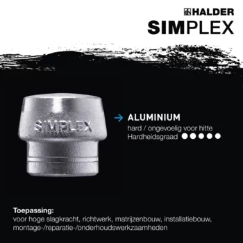                                             SIM­PLEX-Ha­mers met zacht op­per­vlak Nylon / aluminium; met gietijzeren behuizing en een houten steel van hoge kwaliteit
 IM0016138 Foto ArtGrp Zusatz nl
