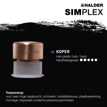                                             SIM­PLEX-Hamer Koper; met versterkte gietijzeren behuizing en een fiberglas steel 
 IM0016142 Foto ArtGrp Zusatz nl
