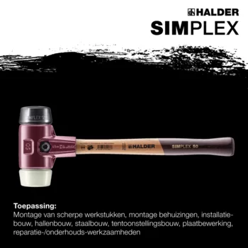                                             SIM­PLEX-Ha­mers met zacht op­per­vlak Rubber compositie / nylon; met gietijzeren behuizing en een houten steel van hoge kwaliteit
 IM0016298 Foto ArtGrp Zusatz nl
