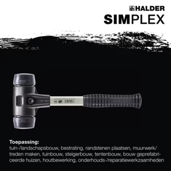                                             SIM­PLEX-Hamer Rubber compositie; met versterkte gietijzeren behuizing en een fiberglas steel 
 IM0016347 Foto ArtGrp Zusatz nl
