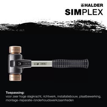                                             SIM­PLEX-Hamer Koper; met versterkte gietijzeren behuizing en een fiberglas steel 
 IM0016353 Foto ArtGrp Zusatz nl
