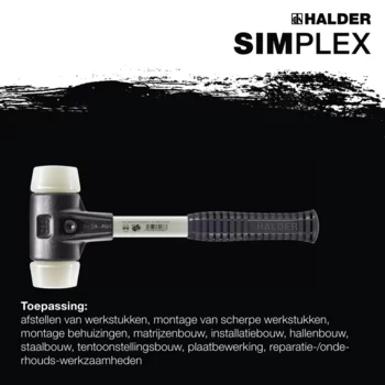                                             SIM­PLEX-Hamer Nylon; met versterkte gietijzeren behuizing en een fiberglas steel 
 IM0016362 Foto ArtGrp Zusatz nl
