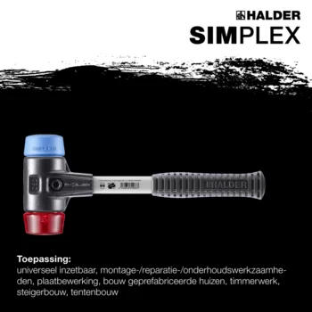                                             SIM­PLEX-Hamer TPE-soft / plastic; met versterkte gietijzeren behuizing en een fiberglas steel 
 IM0016380 Foto ArtGrp Zusatz nl
