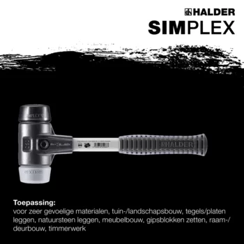                                             SIM­PLEX-Hamer rubber compositie / TPE-mid; met versterkte gietijzeren behuizing en een fiberglas steel 
 IM0016393 Foto ArtGrp Zusatz nl
