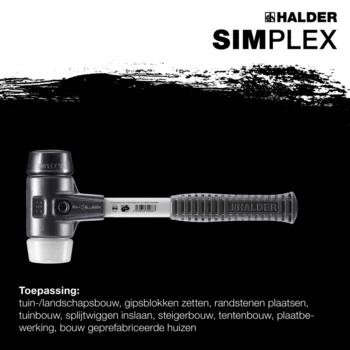                                             SIM­PLEX-Hamer Rubber compositie / superplastic; met versterkte gietijzeren behuizing en een fiberglas steel 
 IM0016403 Foto ArtGrp Zusatz nl

