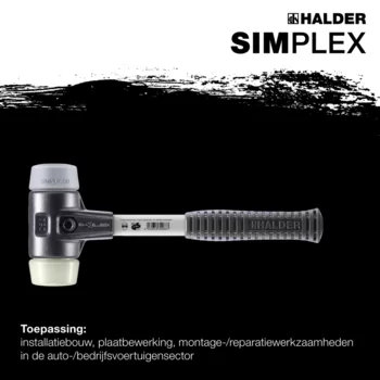                                             SIM­PLEX-Hamer TPE-mid / nylon; met versterkte gietijzeren behuizing en een fiberglas steel 
 IM0016424 Foto ArtGrp Zusatz nl
