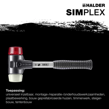                                            SIM­PLEX-Hamer Plastic / nylon; met versterkte gietijzeren behuizing en een fiberglas steel 
 IM0016445 Foto ArtGrp Zusatz nl
