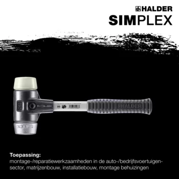                                             SIM­PLEX-Hamer Nylon / aluminium; met versterkte gietijzeren behuizing en een fiberglas steel 
 IM0016458 Foto ArtGrp Zusatz nl
