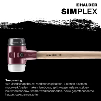                                             SIM­PLEX voor­ha­mers Rubber compositie / superplastic; met gietijzeren behuizing en hickory steel
 IM0016503 Foto ArtGrp Zusatz nl

