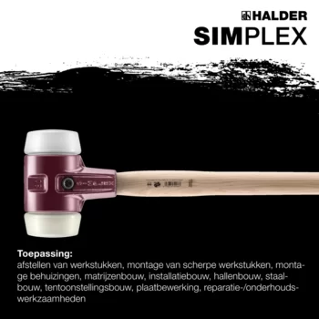                                             SIM­PLEX voor­ha­mers Superplastic / nylon; met gietijzeren behuizing en hickory steel
 IM0016512 Foto ArtGrp Zusatz nl
