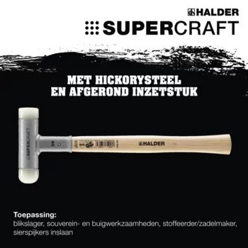                                             SU­PER­CRAFT kunst­stof ha­mers met trillingsdempend, ergonomische en gelakte hickory steel en ronde inzetstukken
 IM0016614 Foto ArtGrp Zusatz nl
