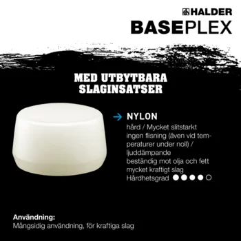                                             BASEPLEX-mjukhammare  Nylon / nylon med pressgjutet zinkhölje och trähandtag
 IM0016645 Foto ArtGrp Zusatz se
