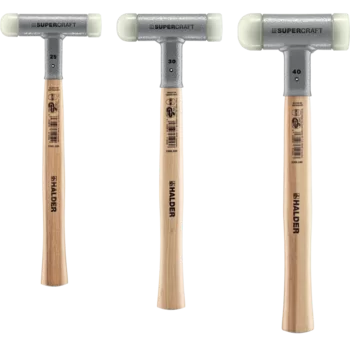                                             SUPERCRAFT soft-face mallets with vibration-reducing, ergonomic and varnished Hickory handle and rounded insert
 IM0014153 Foto ArtGrp

