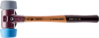                                             SIMPLEX soft-face mallets, 50:40 TPE-soft / TPE-mid; with cast iron housing and high-quality wooden handle
 IM0015637 Foto ArtGrp
