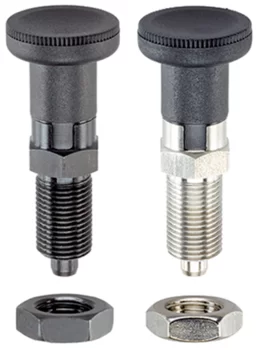 Accessories for: 22120. Index Plungers with hexagon collar and locking