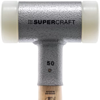 Schonhammer SUPERCRAFT Länge 270 mm Kopf-Ø 25 mm Stahlrohr rückschlagfrei  hart Nylon weiß - albw - Online-Shop