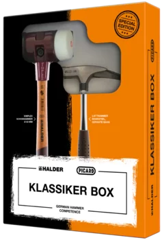                                             Classic Box SIMPLEX soft-face mallet, rubber composition / superplastic and PICARD carpenters' roofing hammer
 IM0013257 Foto Uebersicht
